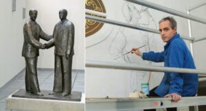verhuis beeld de handdruk